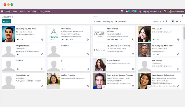 odoo crm features